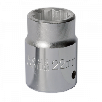 Sealey S34/22 Premier Socket 3/4 inch Sq Drive 22mm