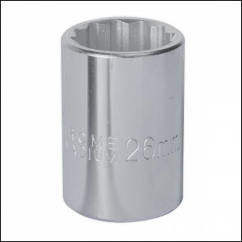 Sealey S34/26 Premier Socket 3/4 inch Sq Drive 26mm