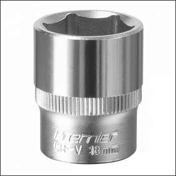 Sealey S3818 Premier Socket 3/8 inch Sq Drive 18mm