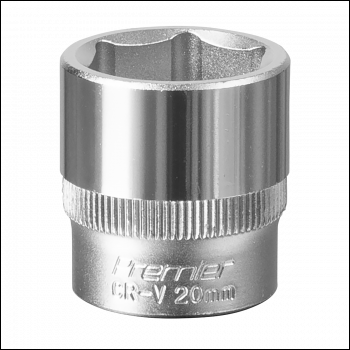 Sealey S3820 Premier Socket 3/8 inch Sq Drive 20mm
