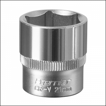 Sealey S3821 Premier Socket 3/8 inch Sq Drive 21mm