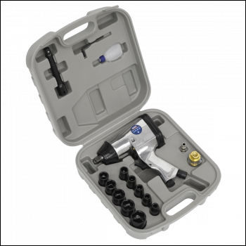 Sealey SA2/TS Air Impact Wrench Kit with Sockets 1/2 inch Sq Drive