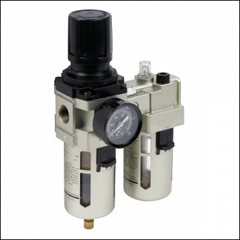 Sealey SA206 Air Filter/Regulator/Lubricator Max. Airflow 105cfm
