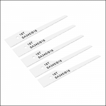 Sealey SA345/B18 74mm HSS Air Saw Blade 18tpi - Pack of 5