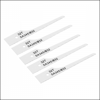 Sealey SA345/B32 74mm HSS Air Saw Blade 32tpi - Pack of 5