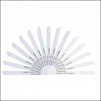 Sealey SA346MIX 141mm HSS Mixed Air Saw Blades - Pack of 15