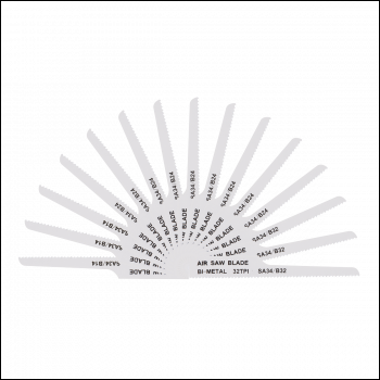 Sealey SA34MIX 141mm HSS Mixed Air Saw Blades - Pack of 15