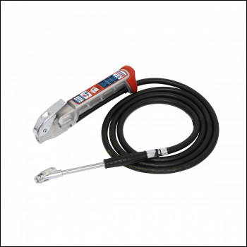 Sealey SA37/95 PCL Tyre Inflator with 2.5m Hose & Twin Clip-On Connector