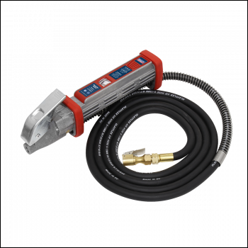 Sealey SA372 Tyre Inflator with 2.7m Hose & Clip-On Connector