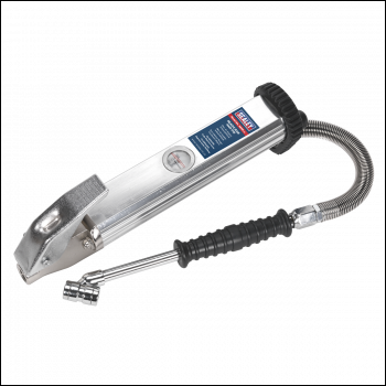 Sealey SA39 Long Type Tyre Inflator with Twin Push-On Connector