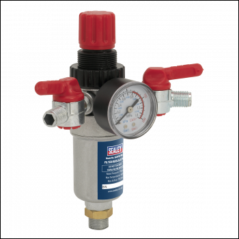 Sealey SA4FR/38 Air Filter/Regulator 3/8 inch BSP Male to 1/4 inch BSP Male