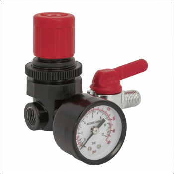 Sealey SA5/RG/14 Air Regulator 1/4 inch BSP Female to 1/4 inch BSP Male