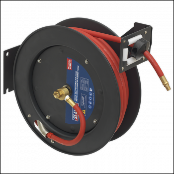 Sealey SA841 15m Retractable Rubber Air Hose with Steel Reel 10mm ID