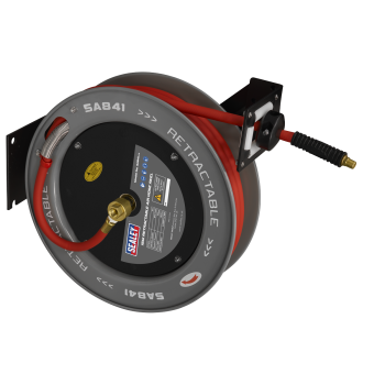 Sealey SA841 15m Retractable Rubber Air Hose with Steel Reel 10mm ID
