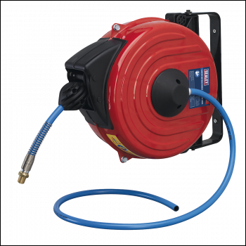 Sealey SA90 12m Retractable Air Hose Reel 8mm ID Polyurethane Hose
