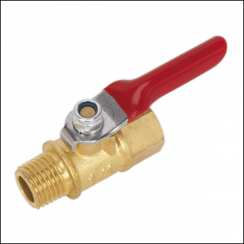 Sealey SA906 Lever Ball Valve 1/4 inch BSPT Male x 1/4 inch BSP Female