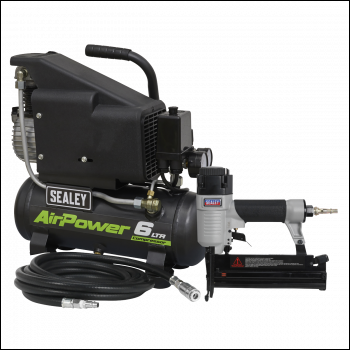 Sealey SAC0610EKIT Air Compressor/Air Nail/Staple Gun Kit