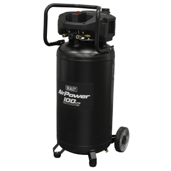 Sealey SAC100V 100L Oil Free Belt Drive Vertical Compressor 2.5hp