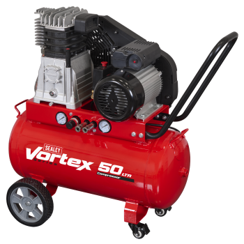 Sealey SAC1503B 50L Belt Drive Air Compressor with Cast Cylinders & Wheels 3.5hp