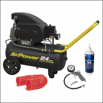 Sealey SAC2420E110VSC 24L Direct Drive Air Compressor Combo 2hp 110V