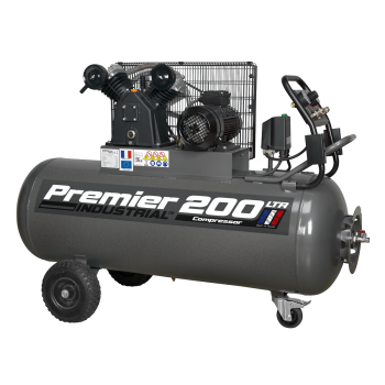 Sealey SAC3203B3PH Premier 200L Belt Drive Air Compressor with Front Control Panel