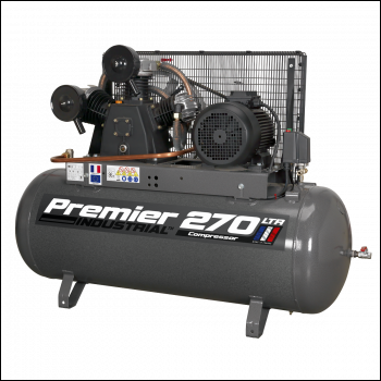 Sealey SAC32775B Premier 270L Belt Drive Air Compressor 7.5hp 3ph