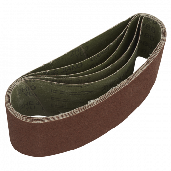 Sealey SB80457 76 x 457mm Sanding Belt 80Grit - Pack of 5