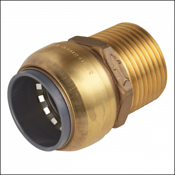 Sealey SBA15BSA SharkBite® Brass Straight Adaptor 15mm x 1/2 inch BSPT