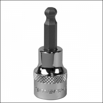 Sealey SBBH004 Premier Ball-End Hex Socket Bit 3/8 inch Sq Drive 6mm