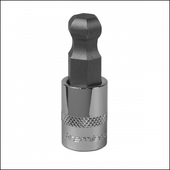 Sealey SBBH009 Premier Ball-End Hex Socket Bit 3/8 inch Sq Drive 12mm