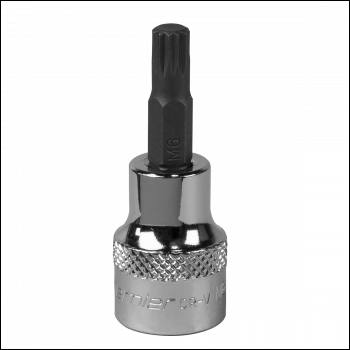 Sealey SBS004 Premier Spline Socket Bit 3/8 inch Sq Drive M6