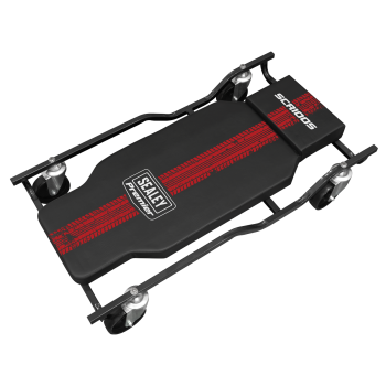 Sealey SCR100S Steel Creeper with 4 Rough Ground Wheels
