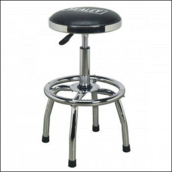 Sealey SCR17 Pneumatic Stool Heavy-Duty Workshop with Adjustable Height Swivel Seat