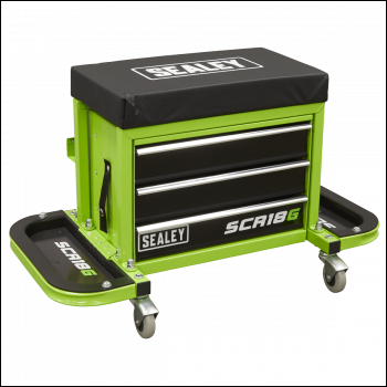 Sealey SCR18G Mechanic's Utility Seat & Toolbox - Green