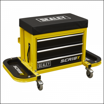Sealey SCR18Y Mechanic's Utility Seat & Toolbox - Yellow