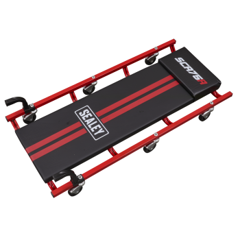 Sealey SCR75 36 inch  Deluxe American-Style Creeper with Steel Frame & 6 Wheels - Red