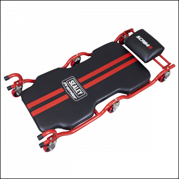 Sealey SCR84 Deluxe Steel Creeper with 6 Wheels & Headrest
