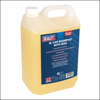 Sealey SCS005 Car Shampoo with Wax 5L
