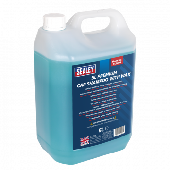 Sealey SCS006 Car Shampoo Premium with Wax 5L