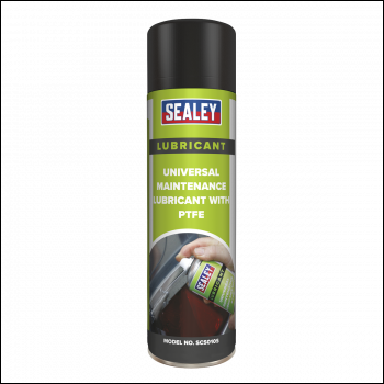 Sealey SCS010 Universal Maintenance Lubricant with PTFE 500ml - Pack of 6
