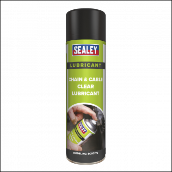 Sealey SCS017 Chain & Cable Clear Lubricant 500ml - Pack of 6