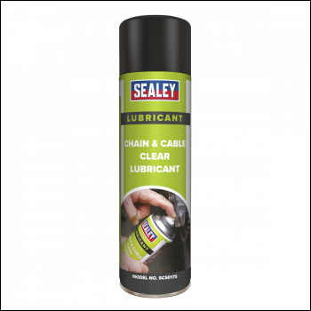 Sealey SCS017 Chain & Cable Clear Lubricant 500ml Pack of 6
