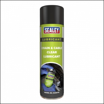Sealey SCS017S Chain & Cable Clear Lubricant 500ml