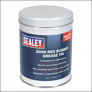 Sealey SCS110 Red Rubber Grease Tin 500g