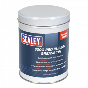 Sealey SCS110 Red Rubber Grease 500g Tin