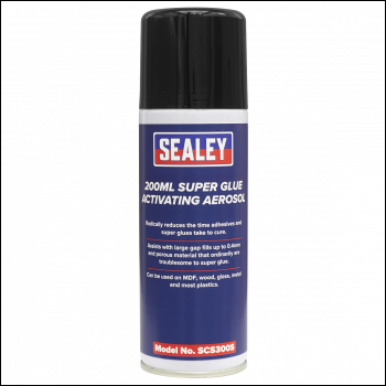 Sealey SCS300 Super Glue Activating Aerosol 200ml - Pack of 6