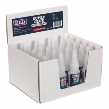 Sealey SCS302 Super Glue Fast Setting 20g Pack of 20