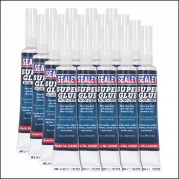 Sealey SCS303 Non-Drip Gel Super Glue 20g - Pack of 20