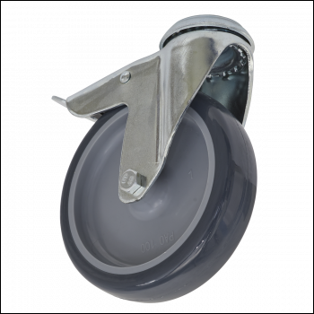 Sealey SCW2100SBL 100mm Castor Wheel with Swivel Bolt Hole & Total Lock