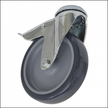 Sealey SCW2100SBL Castor Wheel Bolt Hole Swivel with Total Lock Ø100mm